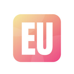 EU Letter Logo Design With Simple style