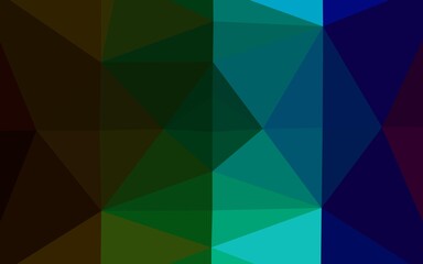 Dark Multicolor, Rainbow vector abstract polygonal layout.