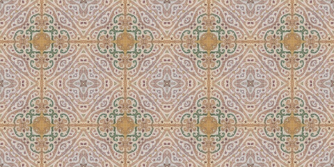 Antique ornament and church fresco. Vintage wall painting