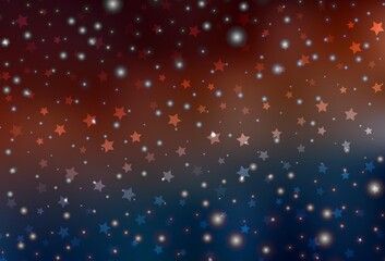 Dark Blue, Red vector backdrop in holiday style.