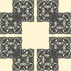 Background with victorian style. Lace or carved illustrations for frames and ethnic decorations