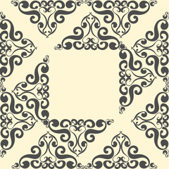 Background with victorian style. Lace or carved illustrations for frames and ethnic decorations