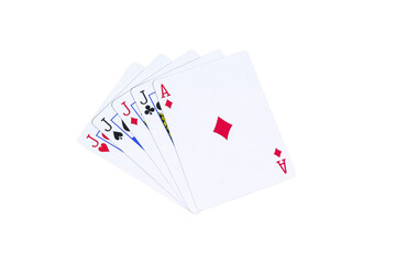 Playing cards, a Four of a kind in a Poker game