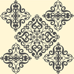 Background with victorian style. Lace or carved illustrations for frames and ethnic decorations
