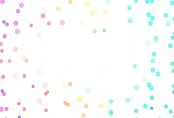 Light Green, Red vector template with ice snowflakes.