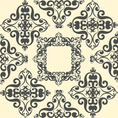 Background with victorian style. Lace or carved illustrations for frames and ethnic decorations