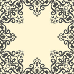 Background with victorian style. Lace or carved illustrations for frames and ethnic decorations
