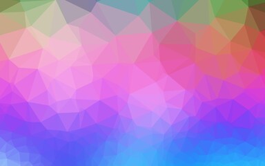 Fototapeta premium Light Multicolor, Rainbow vector abstract polygonal layout.