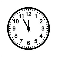 Clock Time Icon on white background. vector illustration