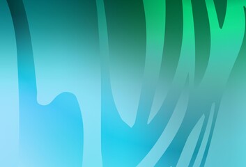 Light Green vector blurred shine abstract texture.