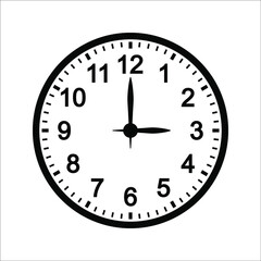 Clock Time Icon on white background. vector illustration
