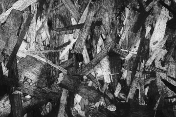 Modern abstract texture to use as a background or for your designs with space for text. Black and white wood chip texture.