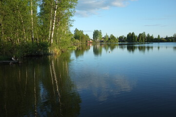 Fototapeta na wymiar summer by the lake