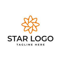 Geometric star outline &mdash; celestial badge for branding