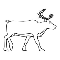 Isolated christmas reindeer. Christmas character - Vector illustration