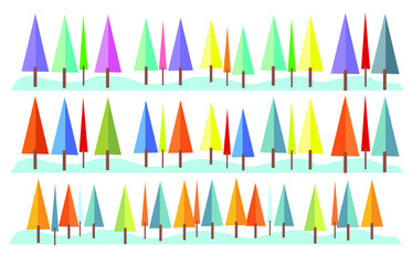 a grove of simple winter trees