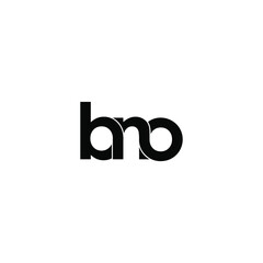 bno letter original monogram logo design 
