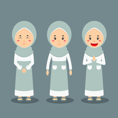 Muslim Character with Various Expression