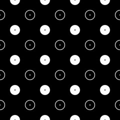 Circles pattern. Circular figures seamless ornament. Rings backdrop. Circle shapes background. Ring forms motif. Geometric wallpaper. Digital paper, textile print, web design, abstract image. Vector.