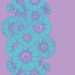 Fototapeta na wymiar Cute pattern in small flower. Small colorful flowers in blue color. Ditsy floral background. The elegant the template for fashion prints.