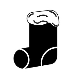 Isolated red christmas sock icon. Vector illustration