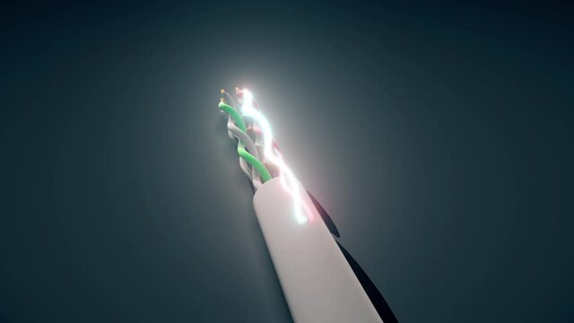 the utp cable. High quality 4k footage