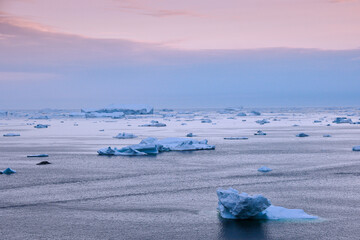 Icebergs in Disko Bay, Ilulissat, West Greenland