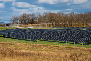 solar panels in the field