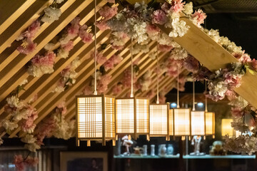Japanese interior decoration, Japanese restaurant 
