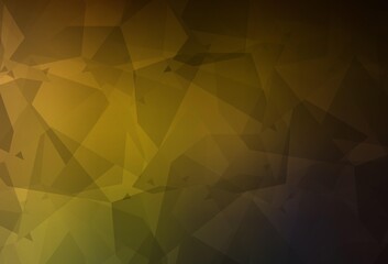 Dark Green, Yellow vector texture with abstract poly forms.