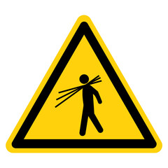 Warning No Carrying Symbol Sign, Vector Illustration, Isolate On White Background Label .EPS10