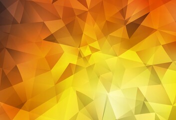 Light Orange vector triangle mosaic background.