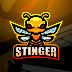 Stinger mascot esport logo design