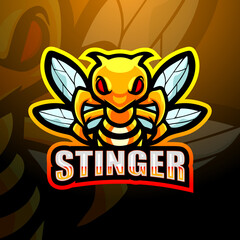 Stinger mascot esport logo design