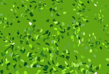 Light Green vector template with memphis shapes.