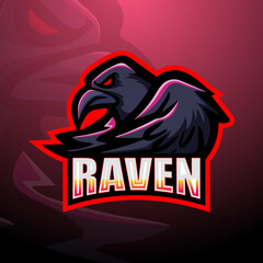 Raven esport mascot logo design