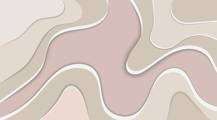 Wavy fluid abstract vector background design with soft colors