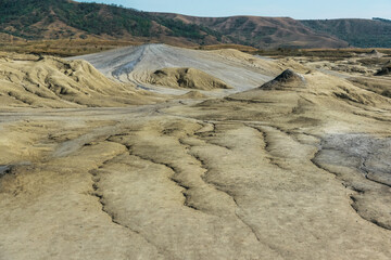 Mud volcanoes natural phenomenon captured in Romania