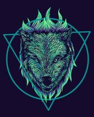 illustration wolf