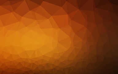 Obraz premium Dark Orange vector abstract polygonal texture.