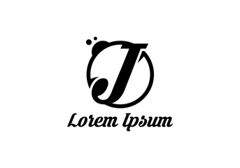 Obraz premium Letter J Minimal Monogram