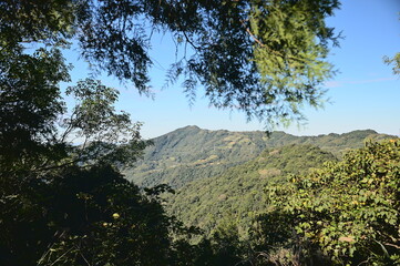 An aerial view from the mountaintop on one sunny day.