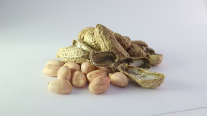 peanuts peeled from the skin