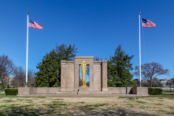 Washington D.C., USA - March 1, 2020: Second Division Memorial in President's Park in Washington,...