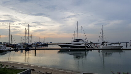 yachts in marina