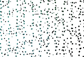 Light Blue, Green vector template with crystals, circles, squares.