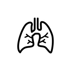 lungs icon vector symbol template