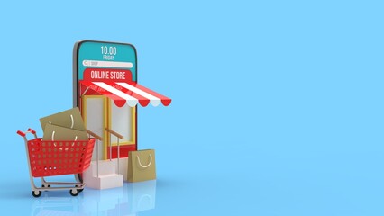 3D online Shop in mobile application