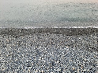 The sea of ​​stone beach