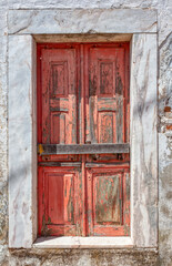 Rustic Red Door of Estremoz